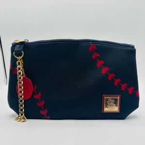 St. Louis Cardinals MLB Crossbody Purse Navy Blue Gold Chain SGA